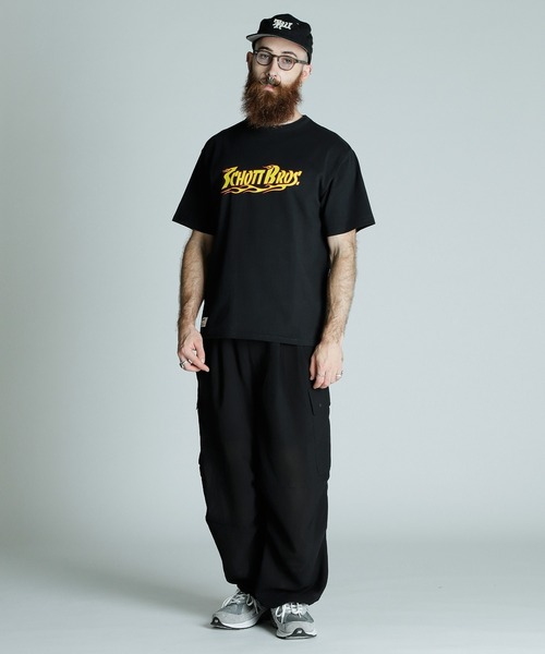 Schott(ショット)の「Schott/ショット/T-SHIRT FLAME LOGO/フレイムロゴ Tシャツ(Tシャツ/カットソー・メンズ・ホワイト/ブラック/ネイビー・2XL/XL/L/M)」の10枚目の写真