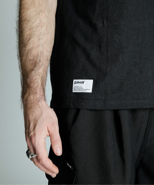 Schott(ショット)の「Schott/ショット/T-SHIRT FLAME LOGO/フレイムロゴ Tシャツ(Tシャツ/カットソー・メンズ・ホワイト/ブラック/ネイビー・2XL/XL/L/M)」の8枚目の写真