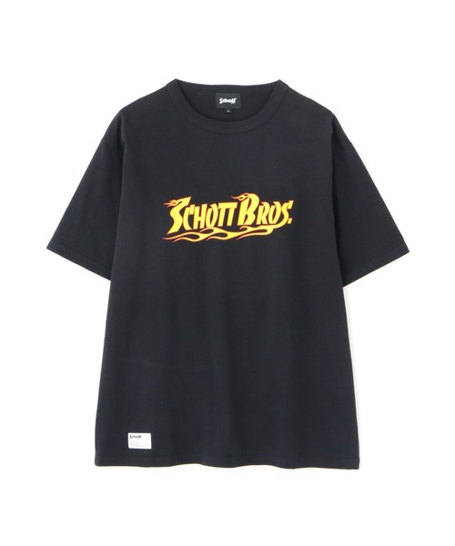 Schott(ショット)の「Schott/ショット/T-SHIRT FLAME LOGO/フレイムロゴ Tシャツ(Tシャツ/カットソー・メンズ・ホワイト/ブラック/ネイビー・2XL/XL/L/M)」の16枚目の写真