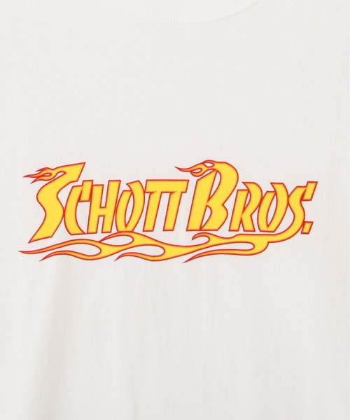 Schott(ショット)の「Schott/ショット/T-SHIRT FLAME LOGO/フレイムロゴ Tシャツ(Tシャツ/カットソー・メンズ・ホワイト/ブラック/ネイビー・2XL/XL/L/M)」の20枚目の写真