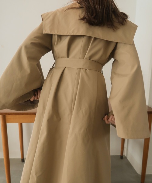 mideal（マイディール）の「cape detail trench coat / ケープ