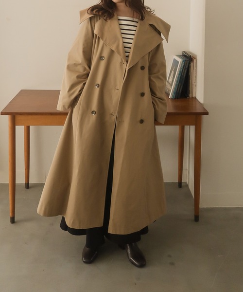 mideal（マイディール）の「cape detail trench coat / ケープ