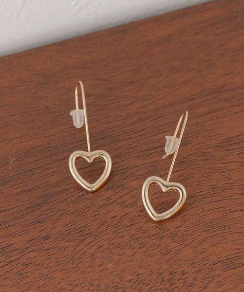 mysty woman（ミスティウーマン）の「サガリハートピアス  283905（ピアス（両耳用）・レディース・ゴールド/シルバー・FREE）」の2枚目の写真