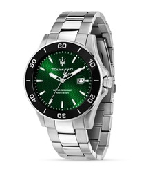 Maserati（マセラティ）の「「Maserati/マセラティ」コンペティツィオーネ - 43mm グリーン ダイヤル シルバー ブレスレット（アナログ腕時計）」