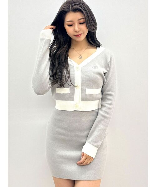 GYDA（ジェイダ）の「Symmetry GYDAバイカラーアンサンブルワンピース（ワンピース・レディース・ブラック/グレー・FREE）」の12枚目の写真