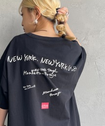 [MANHATTAN PORTAGE/マンハッタンポーテージ] 別注 ランダムロゴ バックプリントTシャツ