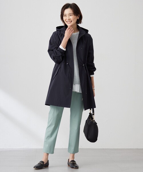 J.PRESS(ジェイプレス)の「【撥水・洗える】Artirosa スタンドカラー ロング丈 コート(その他アウター・レディース・ネイビー系/ベージュ系/ブラウン系1・7/11/9)」の13枚目の写真