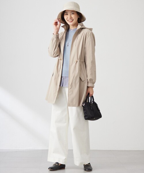 J.PRESS(ジェイプレス)の「【撥水・洗える】Artirosa スタンドカラー ロング丈 コート(その他アウター・レディース・ネイビー系/ベージュ系/ブラウン系1・7/11/9)」の9枚目の写真