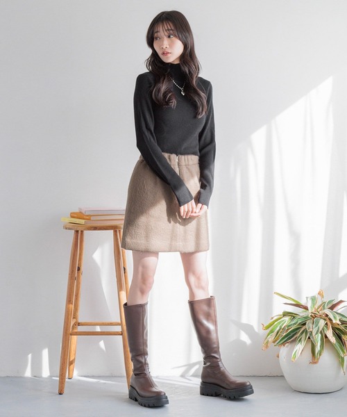 LOWRYS FARM（ローリーズファーム）の「シャギーミニスカート 290100（スカート・レディース・ベージュ/グレー・FREE）」の12枚目の写真