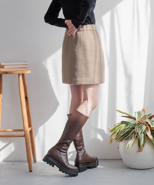 LOWRYS FARM（ローリーズファーム）の「シャギーミニスカート 290100（スカート・レディース・ベージュ/グレー・FREE）」の13枚目の写真