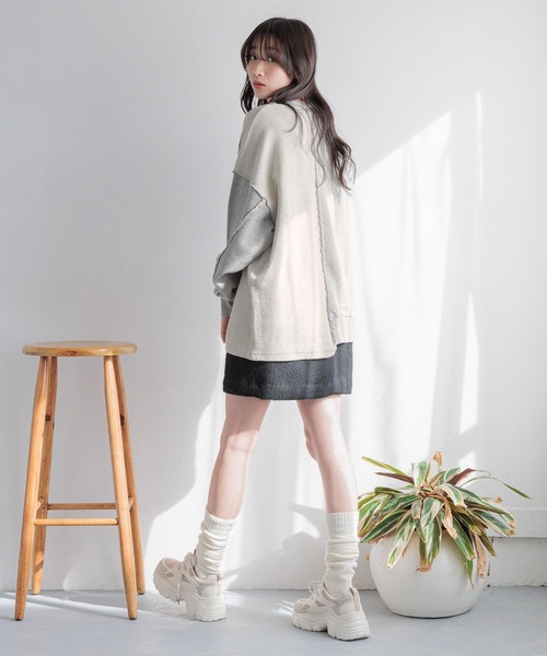 LOWRYS FARM（ローリーズファーム）の「シャギーミニスカート 290100（スカート・レディース・ベージュ/グレー・FREE）」の15枚目の写真