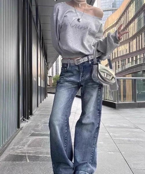 lilful(リルフル)の「レタリングワンショルダースウェット(スウェット・レディース・グレー・F)」の7枚目の写真