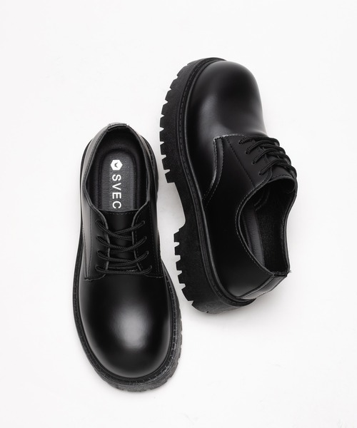 SVEC(シュベック)の「厚底 レースアップシューズ(ドレスシューズ・レディース・ブラック・41/38/39/42/43/37/45/44/40)」の7枚目の写真