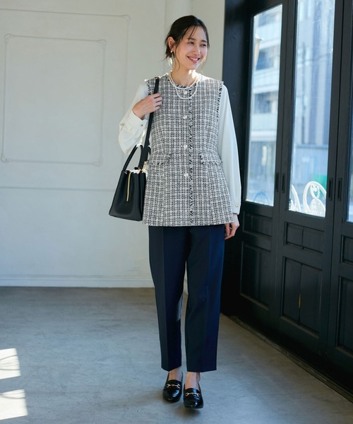 ROPE' PICNIC(ロペピクニック)の「3層スクエアフォルムミドルショルダー&ハンドバッグ(ショルダーバッグ・レディース・ベージュ系その他/キナリ/ブラック・FREE)」の8枚目の写真