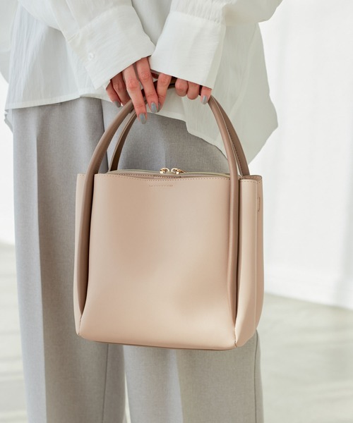 ROPE' PICNIC(ロペピクニック)の「3層スクエアフォルムミドルショルダー&ハンドバッグ(ショルダーバッグ・レディース・ベージュ系その他/キナリ/ブラック・FREE)」の10枚目の写真