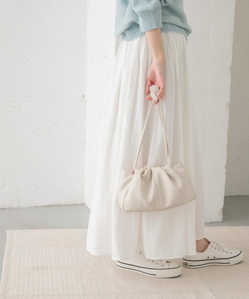 URBAN RESEARCH DOORS(アーバンリサーチドアーズ)の「2WAY巾着ショルダーバッグ(ショルダーバッグ・レディース・ブラック/アイボリー/ライトブルー・ONE)」の22枚目の写真