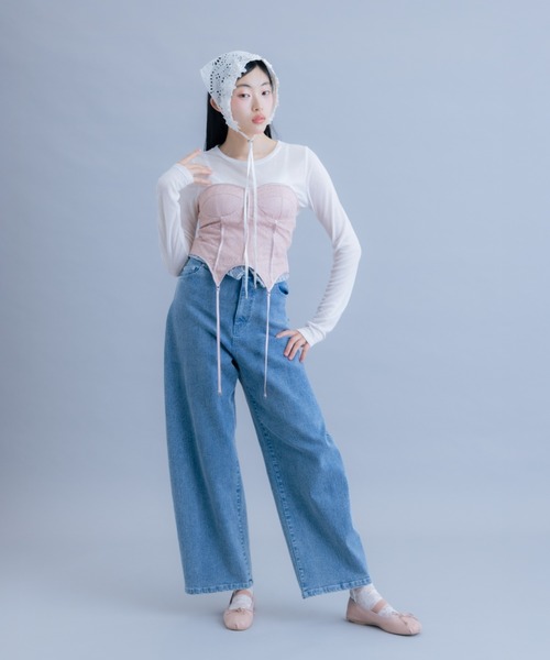 lace design corset/レースデザインコルセット（その他トップス