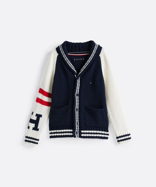 TOMMY HILFIGER(トミーヒルフィガー)の「BOYS バーシティチャンキーカーディガン(ニット/セーター・キッズ・ネイビー・130cm/160cm/150cm/140cm)」の5枚目の写真