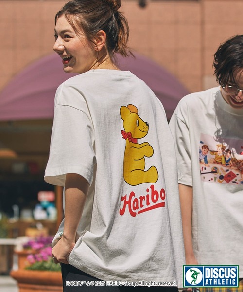 DISCUS ATHLETIC（ディスカス　アスレチック）の「【DISCUS ATHLETIC×HARIBO】コラボ グラフィックプリント半袖Tシャツ ディスカス アスレチック×ハリボー（Tシャツ/カットソー・レディース・ホワイト系2/ホワイト系1/ホワイト系/ブラック系1/ホワイト/ブラック系2/ブラック系/スミクロ・L/M）」の4枚目の写真