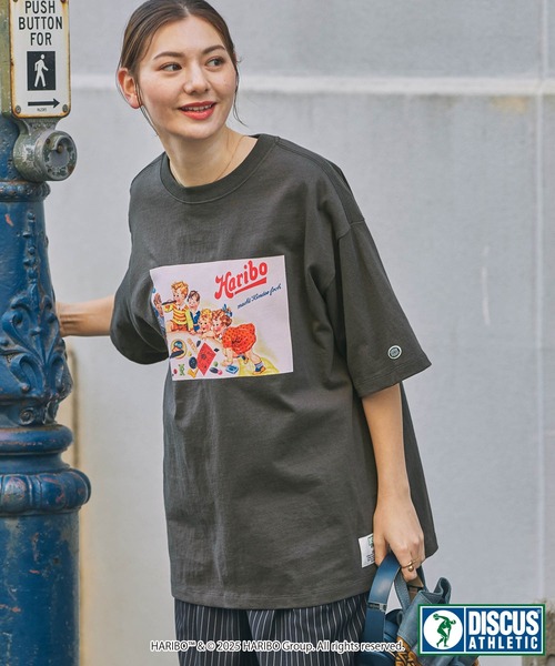 DISCUS ATHLETIC（ディスカス　アスレチック）の「【DISCUS ATHLETIC×HARIBO】コラボ グラフィックプリント半袖Tシャツ ディスカス アスレチック×ハリボー（Tシャツ/カットソー・レディース・ホワイト系2/ホワイト系1/ホワイト系/ブラック系1/ホワイト/ブラック系2/ブラック系/スミクロ・L/M）」の8枚目の写真