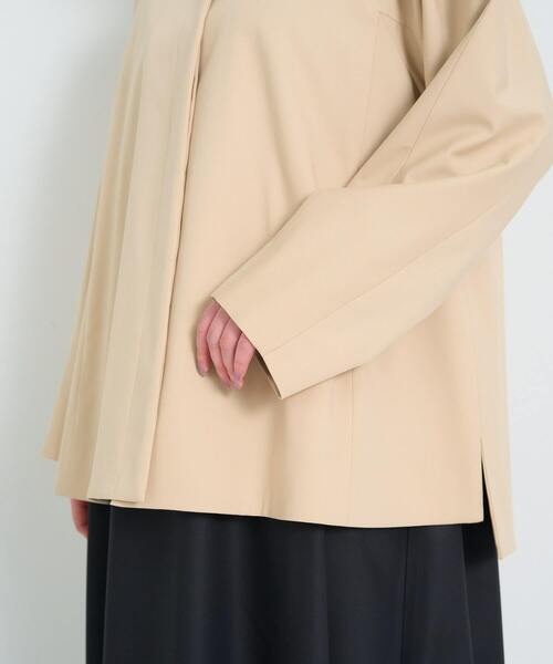 conges payes ADIEU TRISTESSE（コンジェ ペイエ アデュートリステス）の「ノーカラーハーフコート（その他アウター・レディース・ブラック/ベージュ・38）」の20枚目の写真