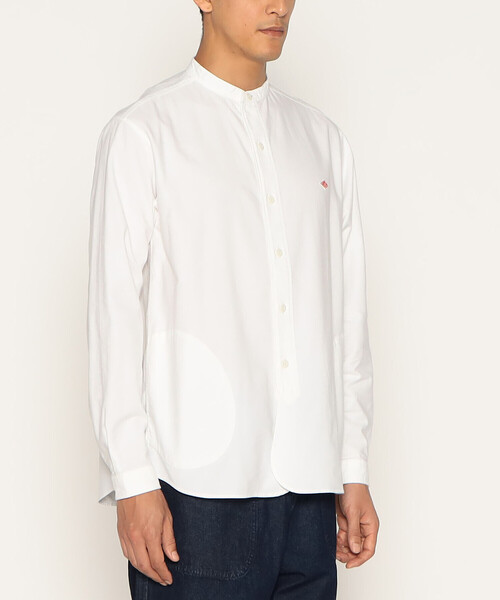 DANTON ホワイトシャツ MEN'S OXFORD BAND COLLAR SHIRT PLAIN（シャツ/ブラウス