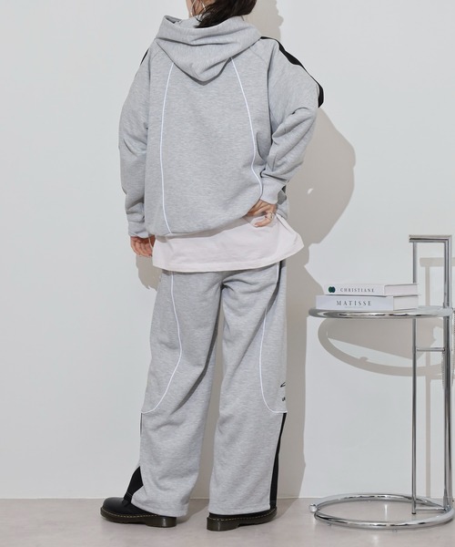 RE730(アールイーセブンサーティー)の「Piping pullover hoodie / パイピングプルオーバーパーカー unisex(パーカー・メンズ・ネイビー/グレー/ブラック・XL/L/M)」の22枚目の写真