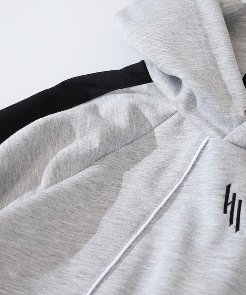 RE730(アールイーセブンサーティー)の「Piping pullover hoodie / パイピングプルオーバーパーカー unisex(パーカー・メンズ・ネイビー/グレー/ブラック・XL/L/M)」の7枚目の写真