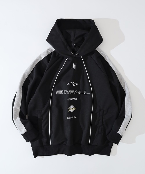 RE730(アールイーセブンサーティー)の「Piping pullover hoodie / パイピングプルオーバーパーカー unisex(パーカー・メンズ・ネイビー/グレー/ブラック・XL/L/M)」の16枚目の写真