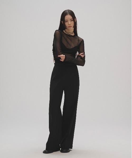 トップス TODAYFUL Asymmetry Mesh Tops BLK TODAYFUL(トゥデイフル) / Life's online store（ライフズ