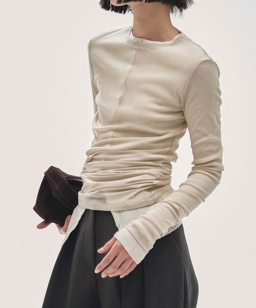 todayful トップス　新品 Asymmetry Mesh Tops（Tシャツ/カットソー）｜TODAYFUL