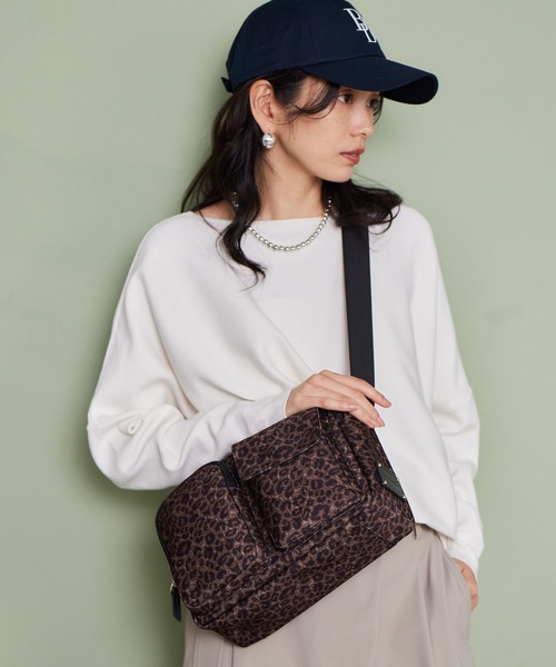 BARNYARDSTORM（バンヤードストーム）の「BARNYARDSTORM / キレイめスクエアショルダー【WEB限定】（ショルダーバッグ・レディース・レオパード/ブラック・FREE）」の2枚目の写真