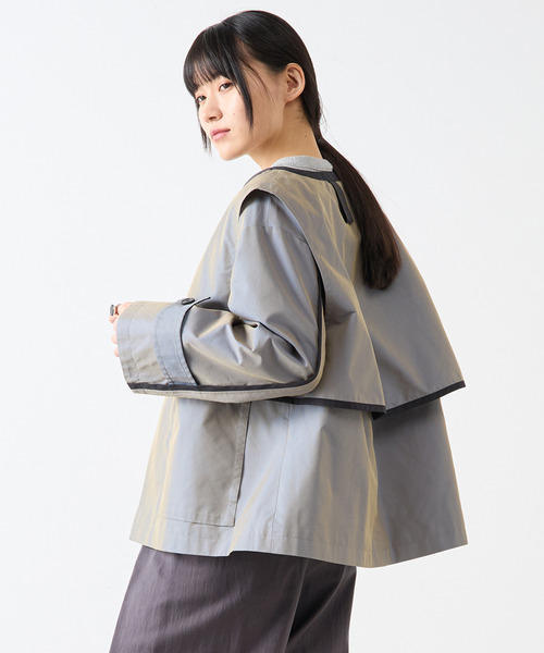 SOFFITTO(ソフィット)の「2枚着てる風配色パイピング短丈コート(その他アウター・レディース・ネイビー/ベージュ系その他/ブルー系その他・FREE)」の20枚目の写真