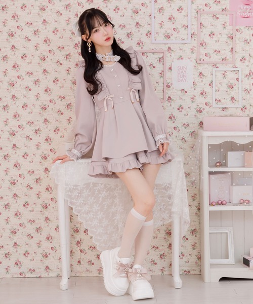 ROJITA(ロジータ)の「ハートバックルチョーカーセットアップ(セットアップ・レディース・ブラック/ピンク/パープル・FREE)」の18枚目の写真