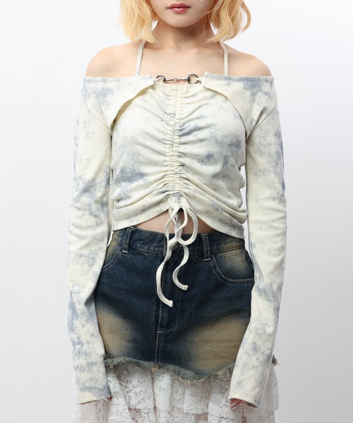 SPIRALGIRL(スパイラルガール)の「ビット付きギャザートップス(Tシャツ/カットソー・レディース・イエロー系/ピンク系/ホワイト系・FREE)」の21枚目の写真
