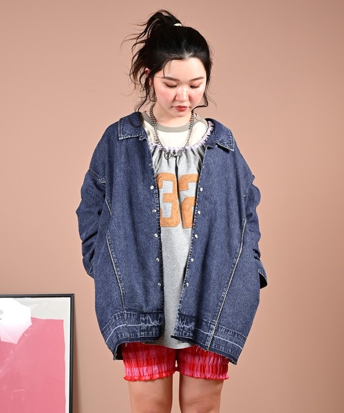 MARKEY'S(マーキーズ)の「デニムウエスタンシャツジャケット/おとな(デニムジャケット・レディース・ブラック/ブルー・160cm)」の2枚目の写真