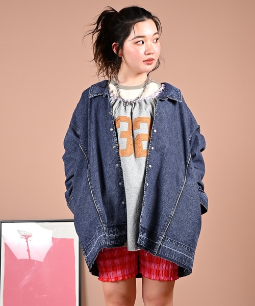 MARKEY'S(マーキーズ)の「デニムウエスタンシャツジャケット/おとな(デニムジャケット・レディース・ブラック/ブルー・160cm)」の5枚目の写真