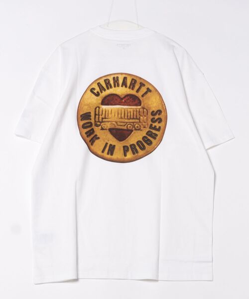 Carhartt WIP(カーハートダブリューアイピー)の「Carhartt WIP/カーハートダブリューアイピー 半袖Tシャツ バックプリント S/S BUTTON T-SHIRT I034658(Tシャツ/カットソー・メンズ・ブラック/ブラウン/ホワイト/ブルー・M/XL/L)」の5枚目の写真