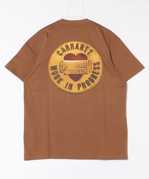 Carhartt WIP(カーハートダブリューアイピー)の「Carhartt WIP/カーハートダブリューアイピー 半袖Tシャツ バックプリント S/S BUTTON T-SHIRT I034658(Tシャツ/カットソー・メンズ・ブラック/ブラウン/ホワイト/ブルー・M/XL/L)」の3枚目の写真