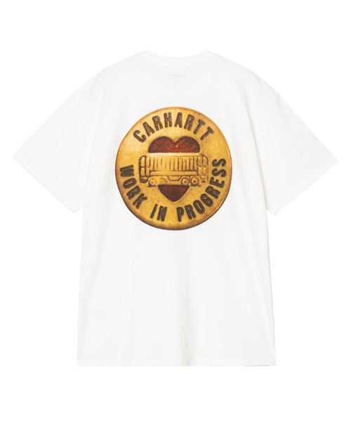 Carhartt WIP(カーハートダブリューアイピー)の「Carhartt WIP/カーハートダブリューアイピー 半袖Tシャツ バックプリント S/S BUTTON T-SHIRT I034658(Tシャツ/カットソー・メンズ・ブラック/ブラウン/ホワイト/ブルー・M/XL/L)」の1枚目の写真