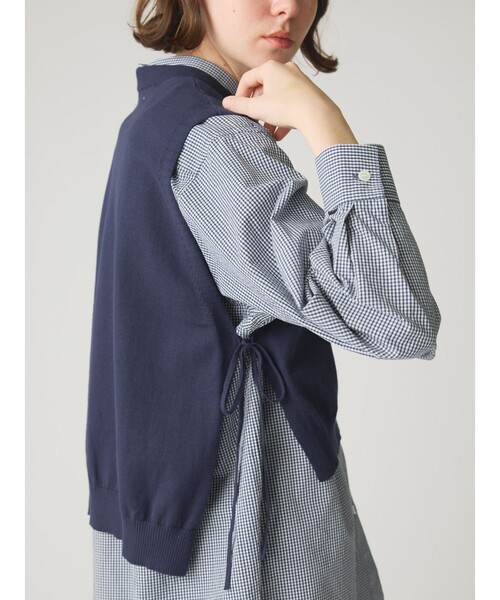 新品　Midi Umi ミディウミ 　サイドリボンニットベスト tapeyarn side ribbon vest - MidiUmi（ミディウミ）｜OFFICIAL
