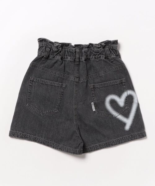 PINKHUNT(ピンクハント)の「PINKHUNT ピンクハント ハートプリント デニムショートパンツ 0533K(デニムパンツ・キッズ・ブラック/ブルー・140cm/150cm/120cm/130cm/160cm)」の3枚目の写真