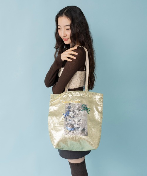 CONTROL FREAK / CTFK(コントロールフリーク)の「Casselini(キャセリーニ)キャットプリント刺繍トート(トートバッグ・レディース・ブラック/ゴールド/シルバー・FREE)」の17枚目の写真