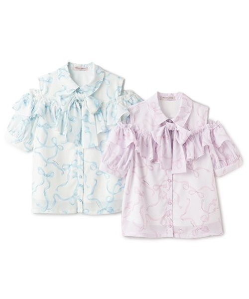 mezzo piano Junior(メゾピアノジュニア)の「【ニコ☆プチ・Cuugal掲載】リボン柄ボウタイつきフリルブラウス(シャツ/ブラウス・キッズ・ライトピンク/ライトブルー・M:150cm/L:160cm/S:140cm)」の12枚目の写真