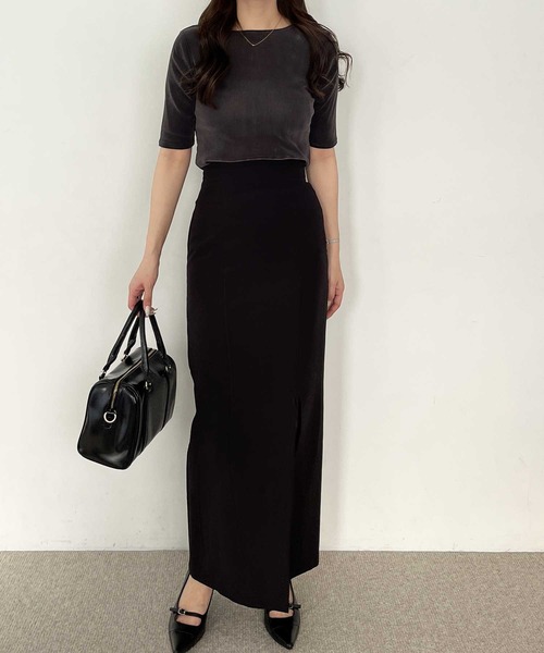 nelliy.（ネルリー）の「バックオープンカットソー（Tシャツ/カットソー・レディース・ブラウン/グレー/ブラック・LARGE/MEDIUM）」の4枚目の写真