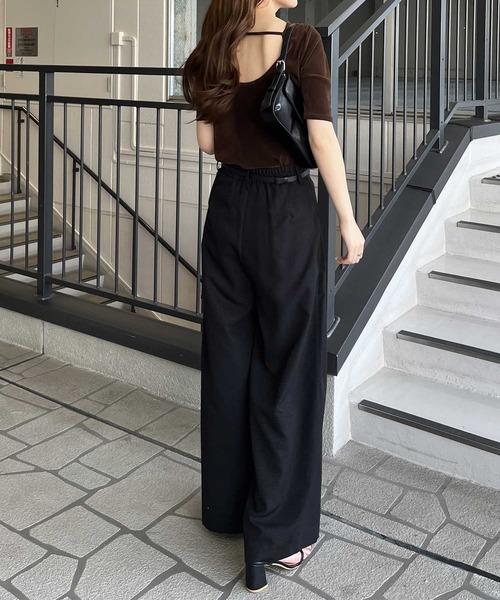 nelliy.（ネルリー）の「バックオープンカットソー（Tシャツ/カットソー・レディース・ブラウン/グレー/ブラック・LARGE/MEDIUM）」の12枚目の写真