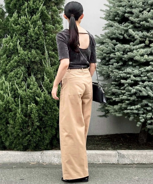 nelliy.（ネルリー）の「バックオープンカットソー（Tシャツ/カットソー・レディース・ブラウン/グレー/ブラック・LARGE/MEDIUM）」の18枚目の写真