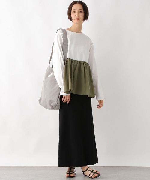 LEPSIM(レプシィム)の「ペプラムドッキングプルオーバー 311863(Tシャツ/カットソー・レディース・チャコールグレー/オフホワイト/イエロー・FREE)」の21枚目の写真