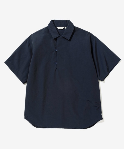 rehacer(レアセル)の「rehacer : Joint Placket S/S Shirt / ジョイント プラケット ショートスリーブ シャツ(シャツ/ブラウス・メンズ・ベージュ/ネイビー・SMALL/X-LARGE/LARGE/MEDIUM)」の9枚目の写真
