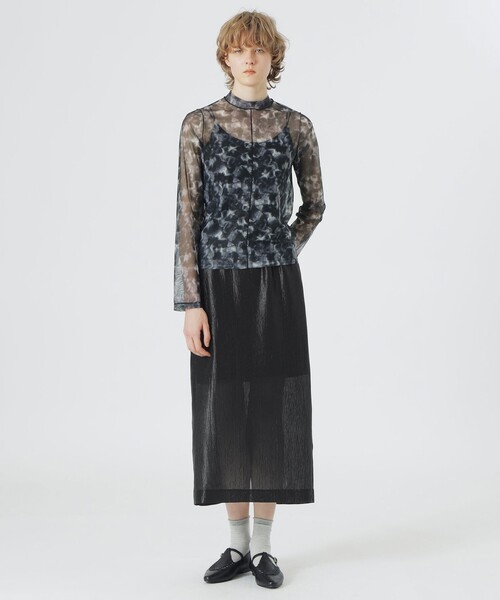 LOVELESS（ラブレス）の「マーブルプリントシアートップス（Tシャツ/カットソー・レディース・ピンク系その他2/ネイビー/ライトグレー/ブラック・36）」の8枚目の写真